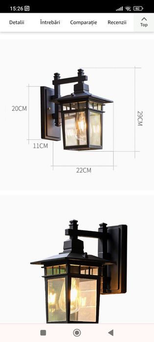 Lampa electrica model vintage noua