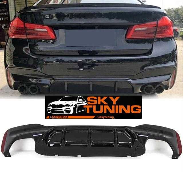 Bmw G30 M дифузьор Бмв г30 добавка задна броня с щипки висок клас