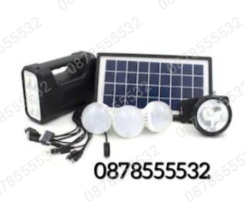 Преносима Соларна Осветителна Система с Крушки, Фенер и Лед Лампа