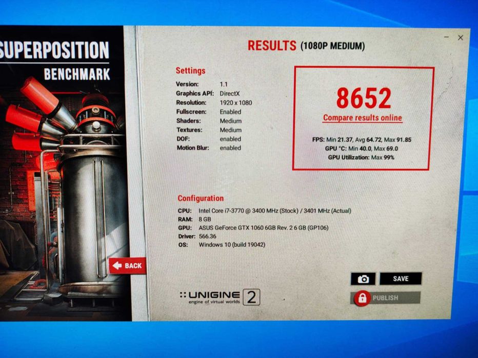 ASUS GeForce GTX 1060 Dual OC 6GB GDDR5 192-bit