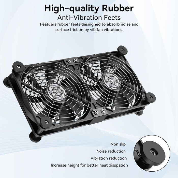 ELUTENG Ventilator dublu USB PC computer,140 mm,12V,1500rpm,port USB