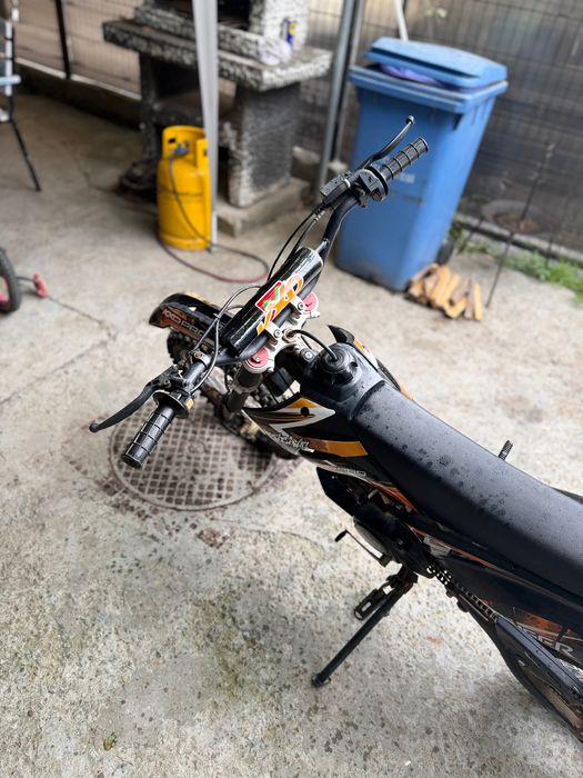 VAND Motocicleta Moto Cross Dirt Bike 125cc Benzina 4 Timpi Negru-Portocaliu