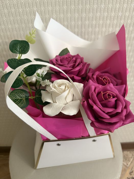 Букет мылный розы