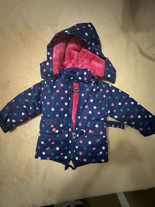 Set Geaca si Pantaloni captusiti cu fleece, pentru zapada marimea 86