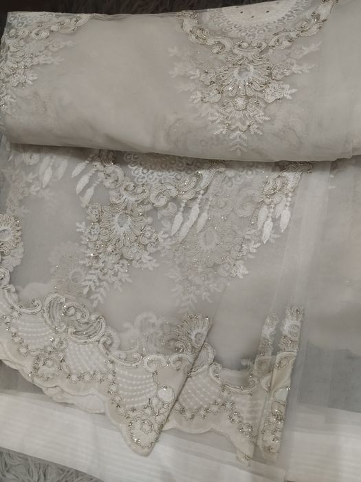 Тюль для дома золотистая