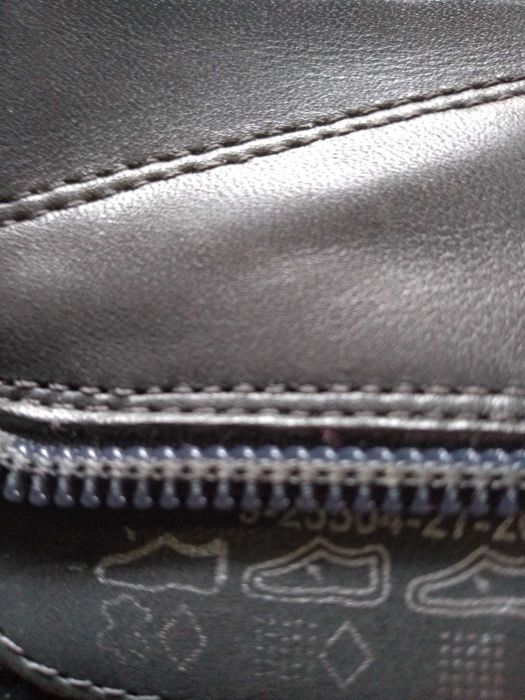 Cizme Caprice lungi, cu fermoar și elastic, cu toc gros înalt