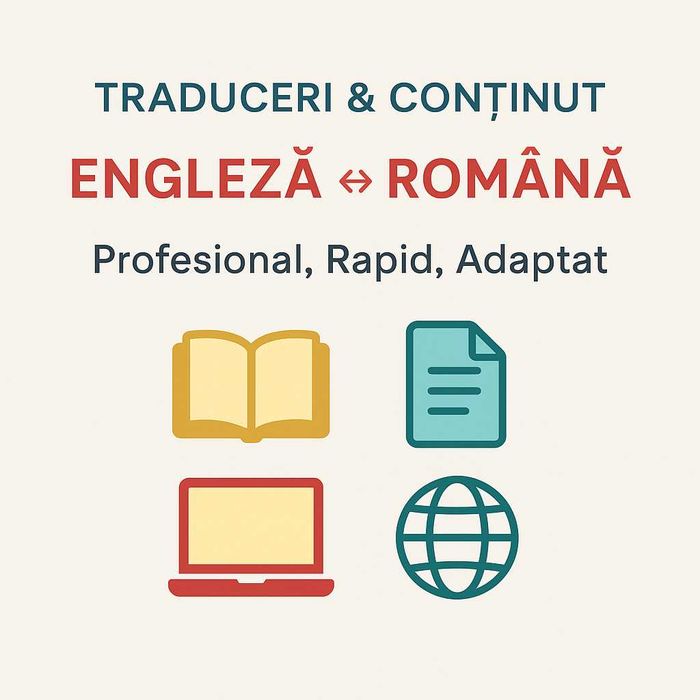 Servicii de traduceri & creare conținut – Engleză / Română
