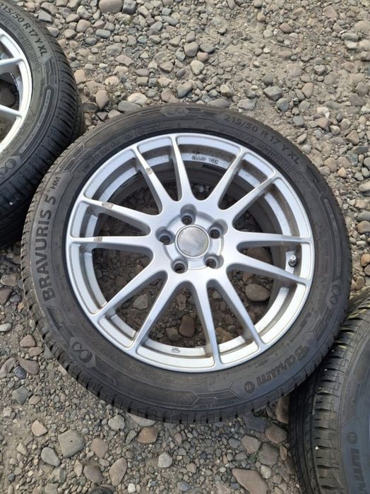 Set jante aliaj R17  5×108+ anvelope Barum