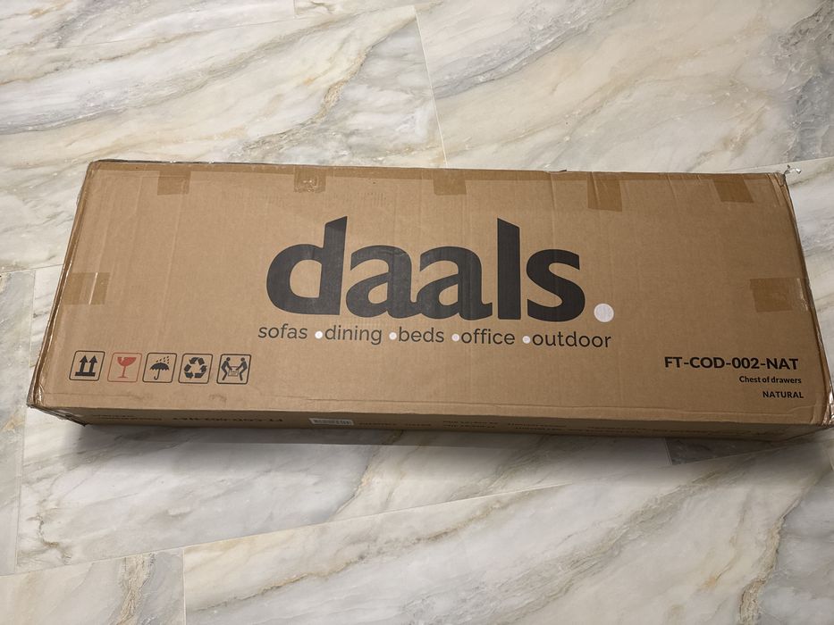 Comoda Frances din ratan țesut cu 6 sertare, natural, Noua