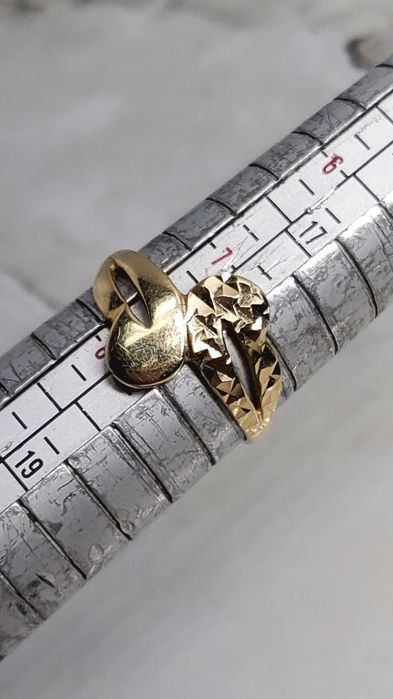 Inel din aur de 14K cu model texturat – mărime 56, 2,35 g