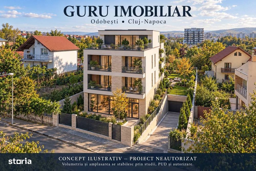 Teren intravilan de vânzare sau inchiriere – 617 m², strada Odobești