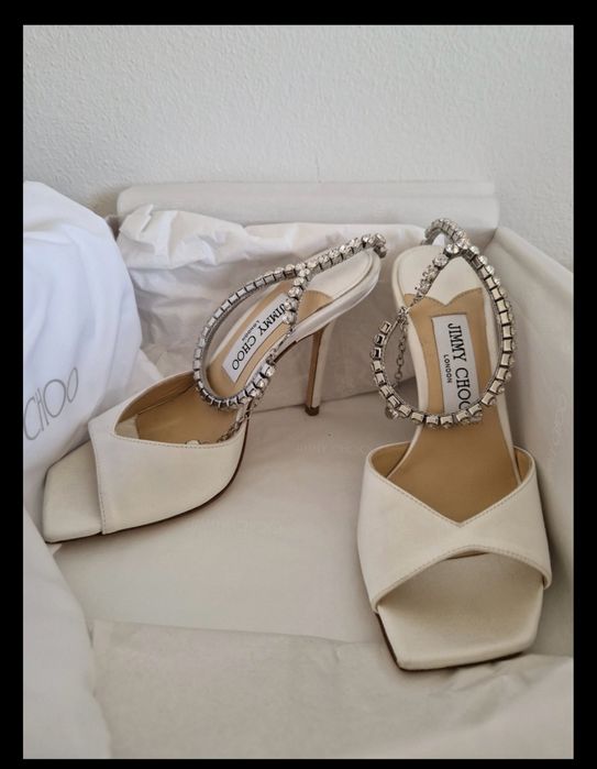 Jimmy Choo Saeda 85 Sandale Noi Originale