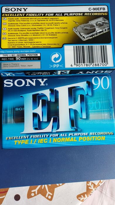 Caseta audio 90 minute Sony C-90EFB