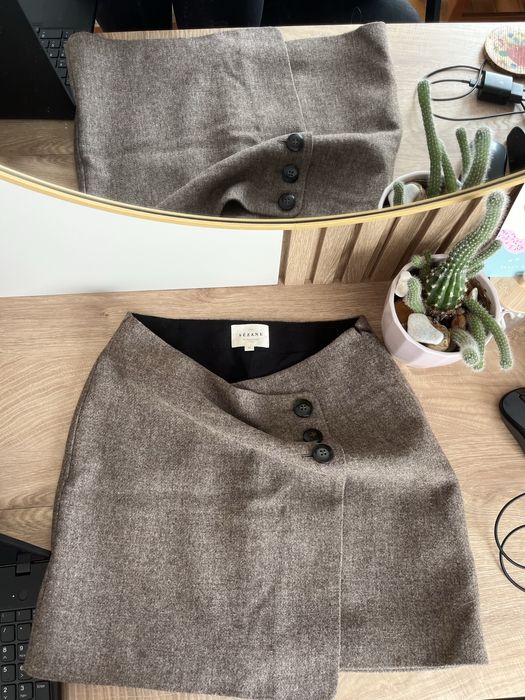 Кафява вълнена пола Sezane