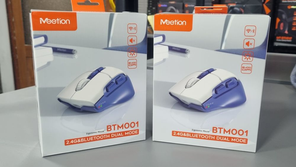 MeeTion BTM001 wireless mouse  black and white