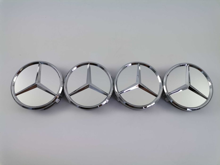 4бр. Капачки За Джанти Mercedes Мерцедес Сиви 75мм