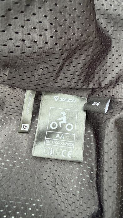 Geaca moto piele SECA SRS II negru/rosu/camo