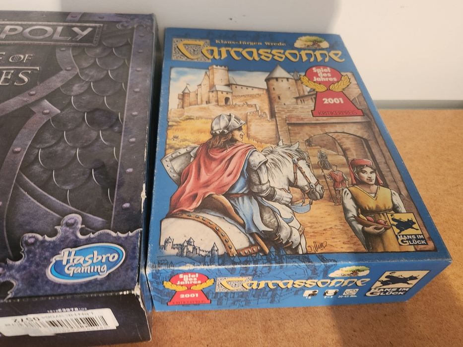 Catan,  Carcassone, Games of trones