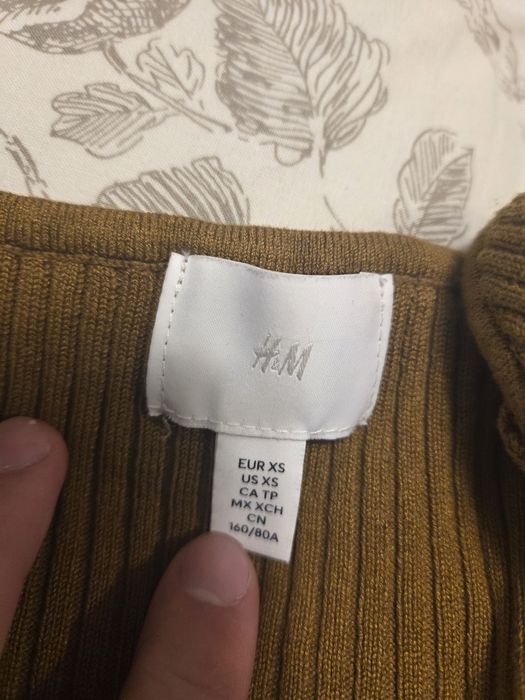 Bluza decolteu crem H&M