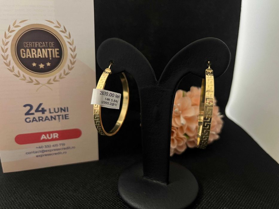 Cercei Aur 14k 5.84g (AG16 Moldova b32995.2)-Garantie 2 ani!