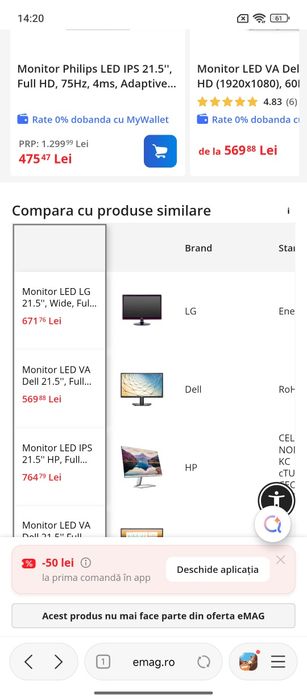 Monitor led LG 21.5" e2250v