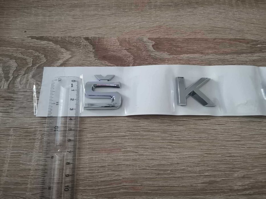 Skoda Шкода сребрист надпис голям размер