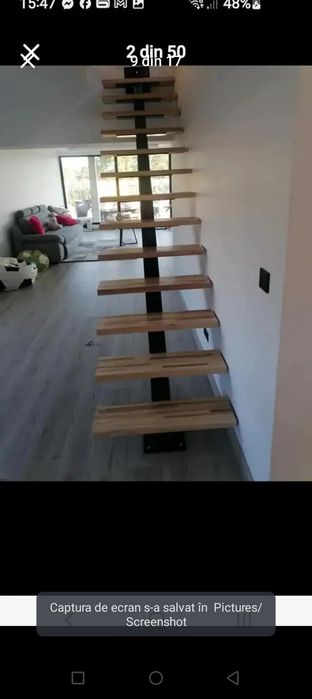 Scara interioara la comanda pe vang central