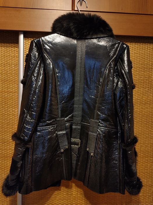 Дублёнка, лаковая кожа, размер 44-46