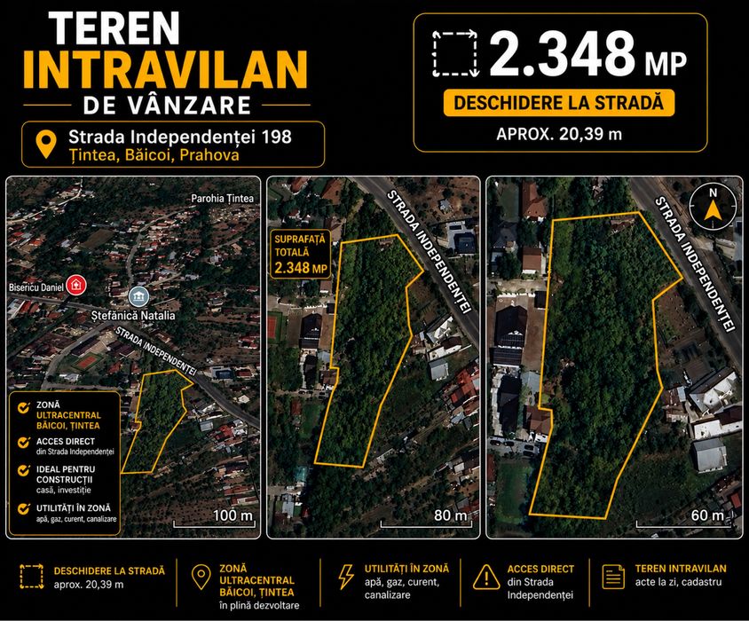 Teren 2348 mp - Ultracentral Baicoi, Tintea Ideal pentru Locuinta/Investitie