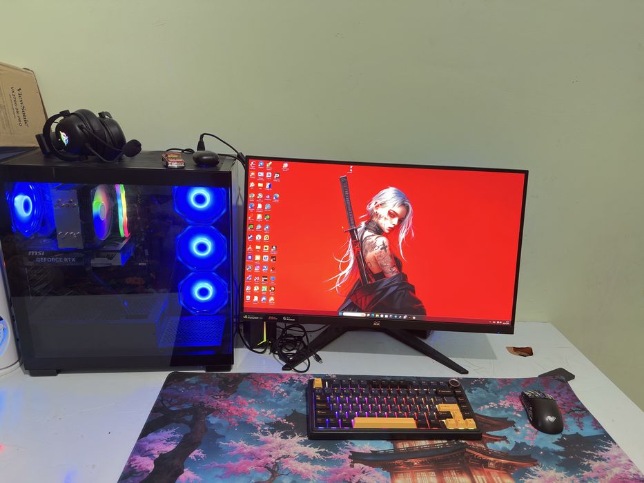 Gaming PC komplekt I5 14400 f RTX5060 32GB ddr 5 260 g monitor