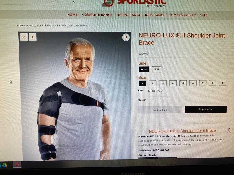Orteza de umar - SPORTLASTIC - NEURO LUX II Shoulder Joint Brace