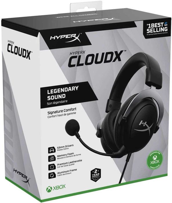 Casti Gaming HyperX CloudX Xbox Series S/X & PC microfon in cutie Nou Sigilat