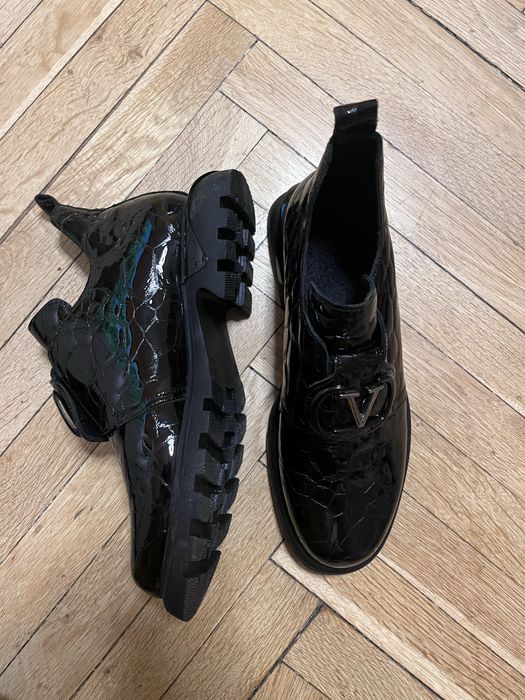 Дамски лачени мокасини, НОВИ,  Gold Deer, размер 39