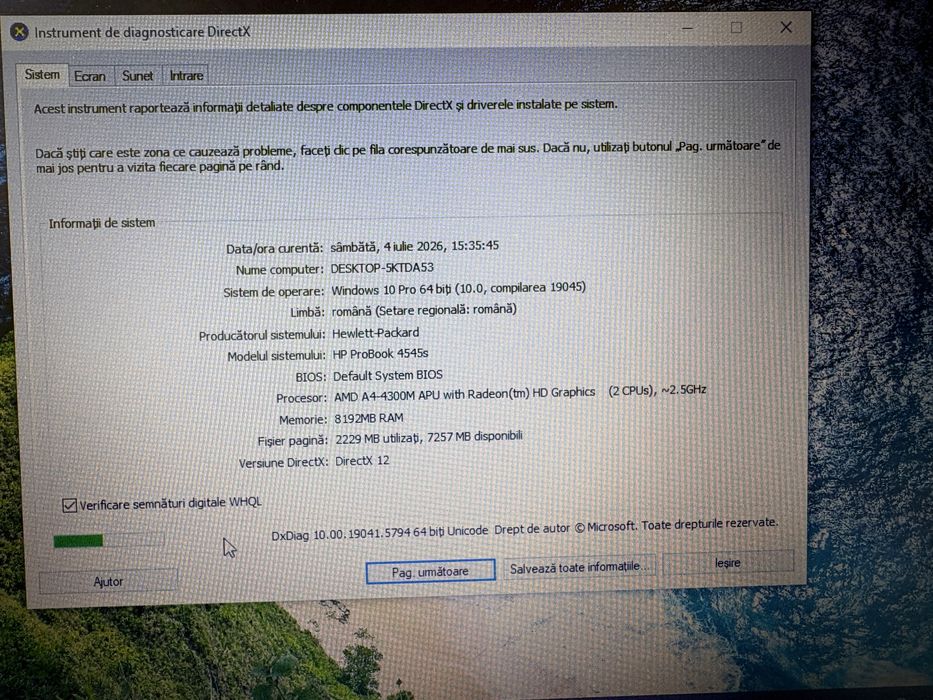 Cand laptop hp Probook 4545s