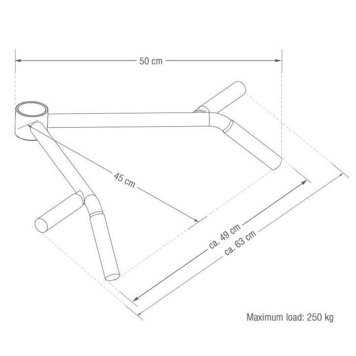 Mâner de canotaj T-Bar Row