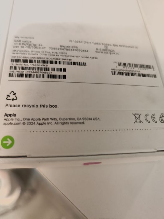 iPhone 16 plus pink , 128gb, sigilat