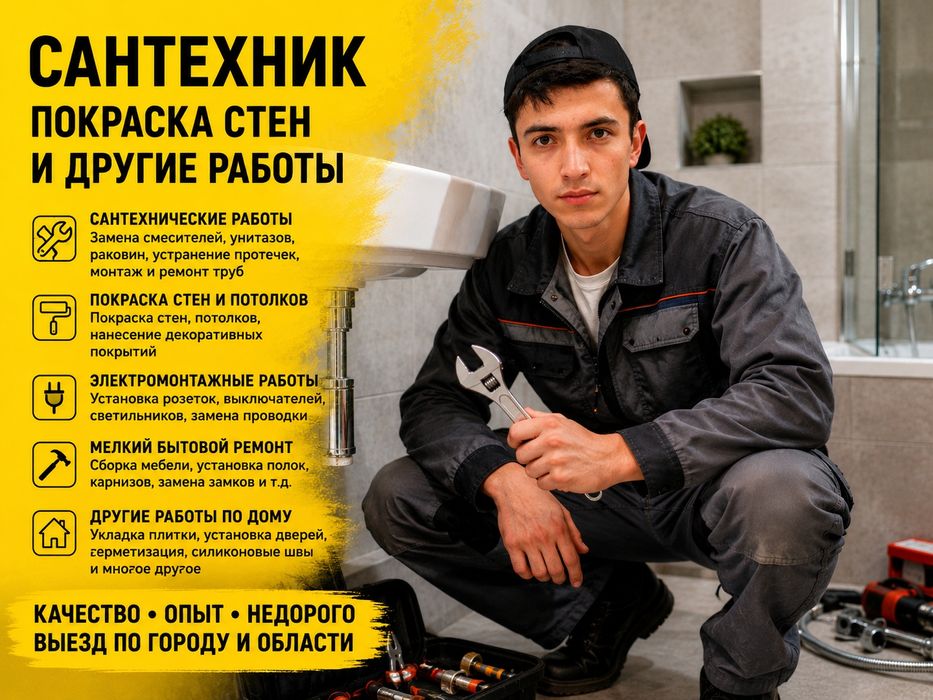 Сантехник, левкас, электрик.