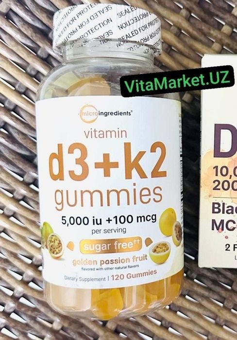 Vitamin d3 5000, d3 k2 ,д3 к2, 120  tali,Amerika maxsuloti, d3 5000 me