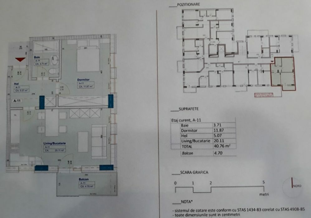Apartament 2 camere mobilat complet – balcon închis – etaj 2/5 cu lift