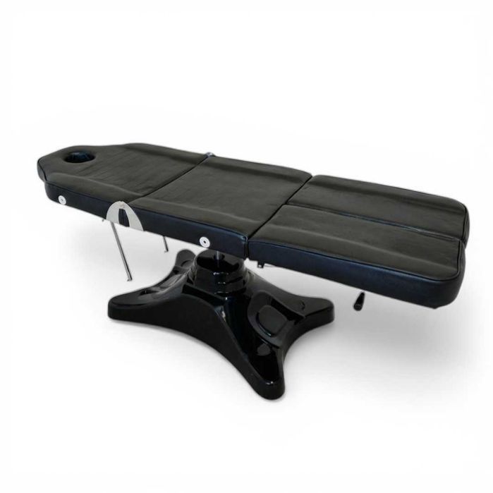 Pat Cosmetică C10 Profesional cu Înălțime Reglabilă 55-70 cm – Masaj, Reflexoterapie și Cosmetică – Negru