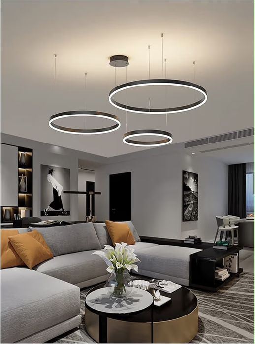 Черни led рингове  3 броя-40/60/80 с дистанционно