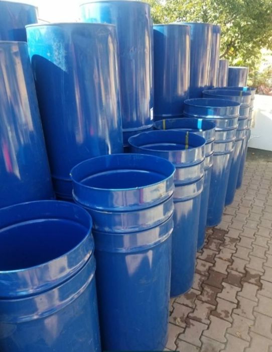 Butoaie metalice din tablă, capacitate 220L, cu capac mare