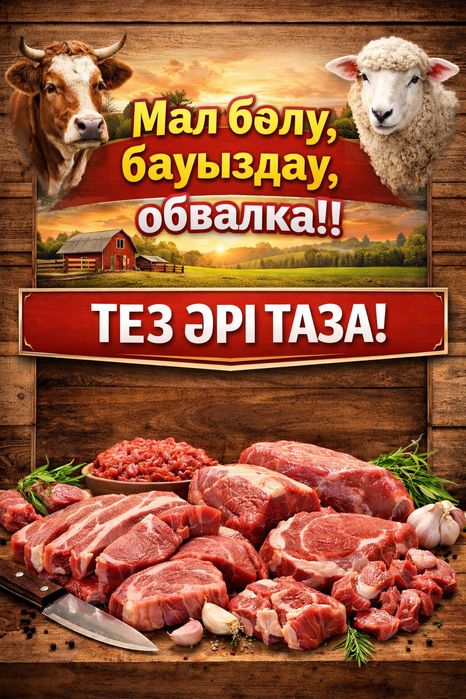 Мал бауыздап,болу!