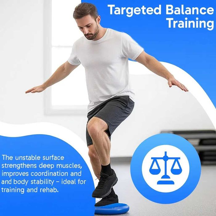 Perna de echilibru cu pompa inclusa disc balans 32 cm albastru