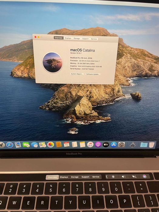 MacBook Pro A2141 16.1"  I7 6core/ 32GB RAM / 512 SSD, garantie