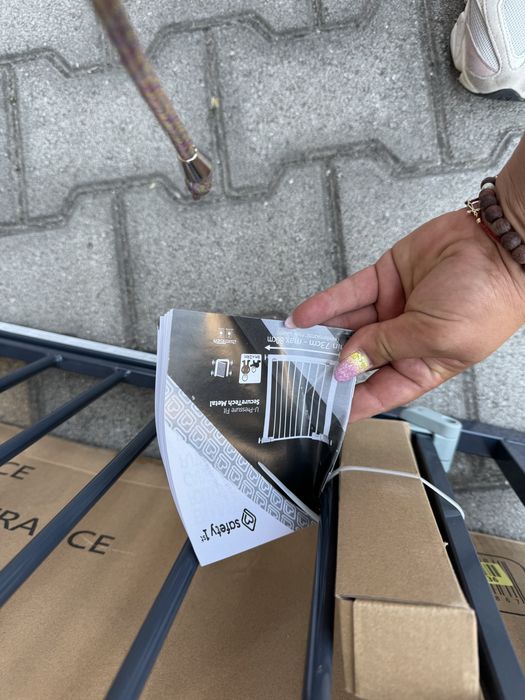 Safety 1st Универсална метална висока преграда за врата 73-80 см бяла