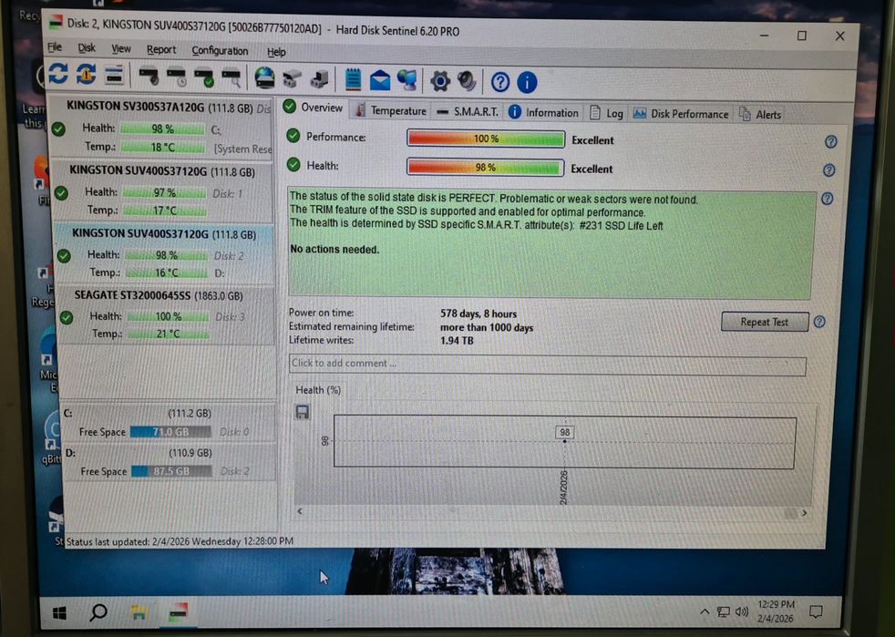 SSD SATA3 Kingston 120GB