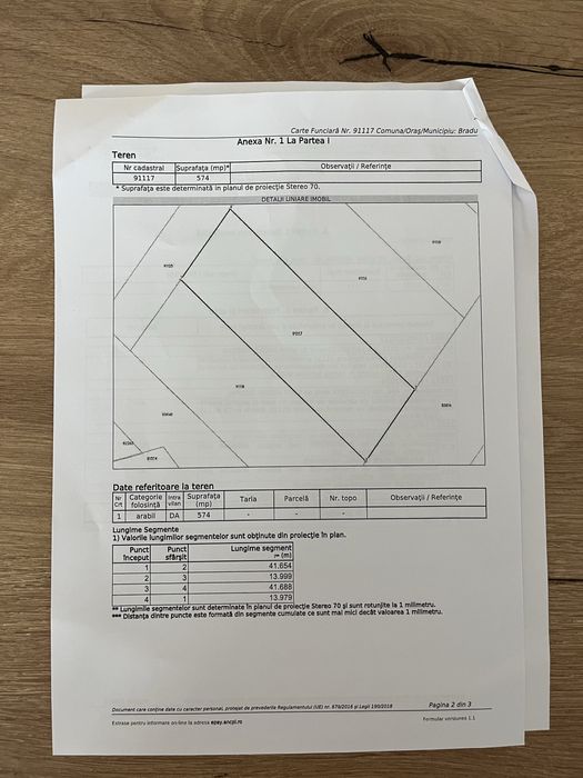Teren Bradu 574 mp intravilan | utilități aproape | ideal casă sau investitie !