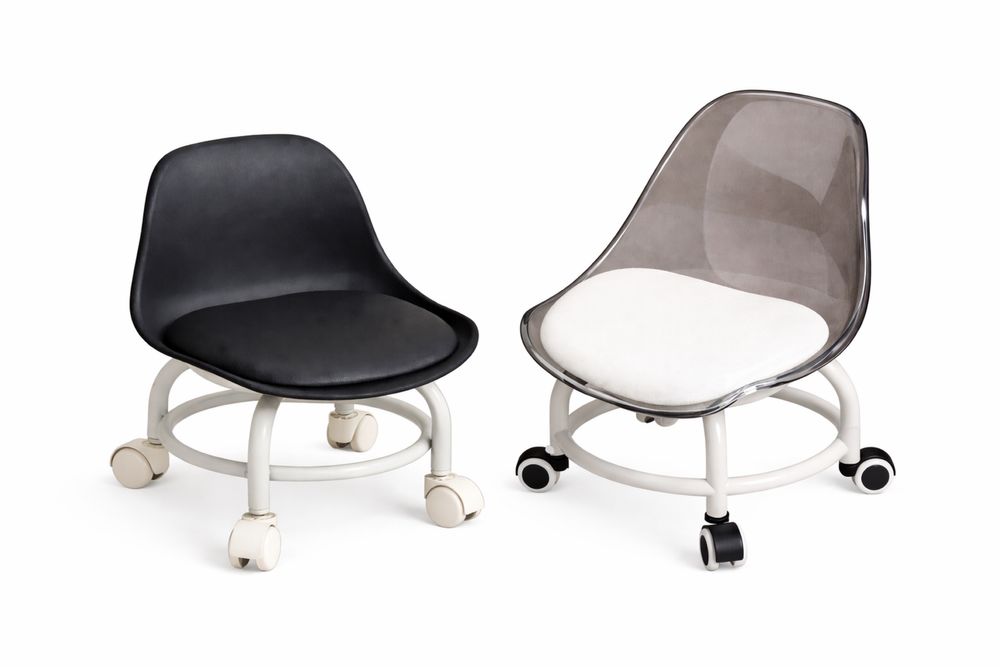 Черна табуретка за педикюр