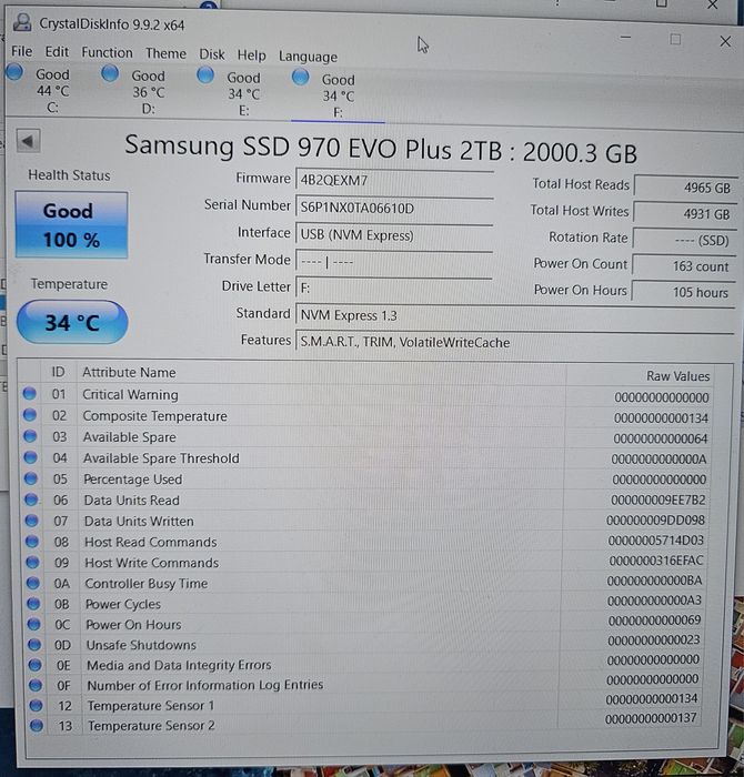 Ssd samsung 970 evo plus 2 tb